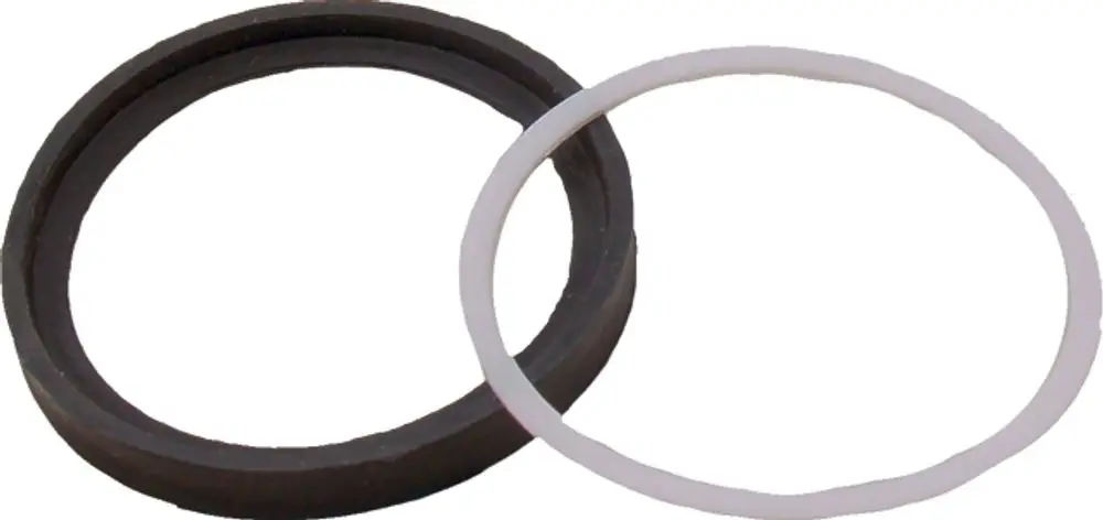 Adapterset mit zwei Dichtungen, eine schwarze und eine weiße, zur Verwendung bei Wolf Produkten. Eignet sich für spezifische Anwendungen in der Heiztechnik.